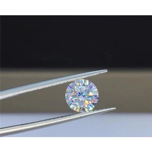 7.0mm F Color Round Brilliant cut 1.2ct Moissanites Loose Stone VVS1 Excellent Cut Grade Test Positive high quality
