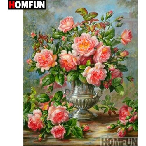 HOMFUN Full Square/Round Drill 5D DIY Diamond Painting "Flower landscape" Embroidery Cross Stitch 3D Home Decor A10417