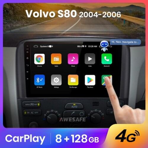 AWESAFE PX9 For Volvo S80 1998 - 2006 Car Radio Multimedia Video Player Navigation GPS No 2 din 2din DVD Android 10
