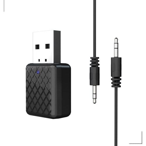 KN322 Stereo Audio Wireless Bluetooth Receiver Transmitter Dongle Music 3.5mm Aux USB BT 5.0 Adapter for Computer Speaker MP3