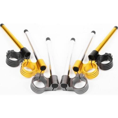 CNC 41mm Riser Clip-Ons handlebars Lift handle bar Fork Tube One Pair Black/Gold/Silver Motorcycle Handbar Clip Ons Clipon