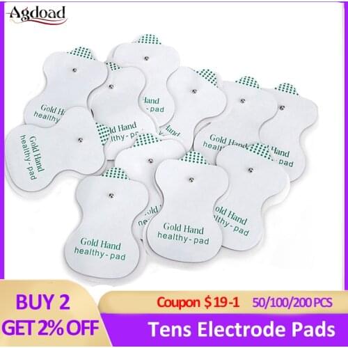 Tens Electrode Pads Sticker For Electric Digital Therapy Massager Device Snap Adhesive Gel Sticker Therapeutic Muscle Stimulator