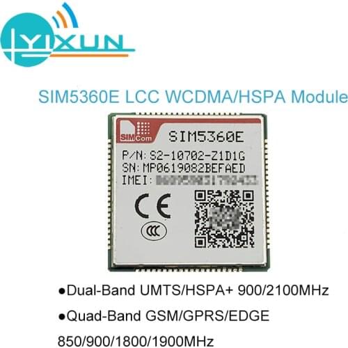 SIMCOM SIM5360E Dual-Band WCDMA/HSDPA Quad-Band GSM/GPRS/EDGE Module SMT type 900/2100MHz 850/900/1800/1900MHz