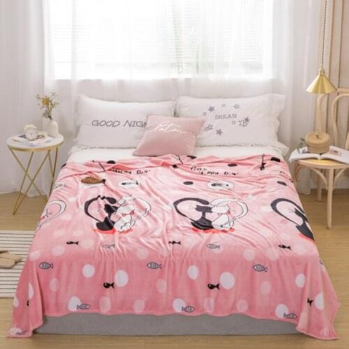 Good quality pink love Cat Blanket Office Quilts Sofa Fashion Bedding Overcoat Adults Wearable Animal Travel Airplane Coats