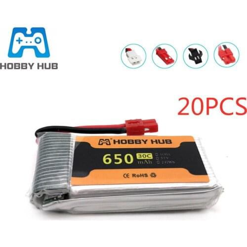 HUBBY HUB 3.7v 650mah 30C lipo battery For Syma X5HC X5HW RC Quadrocopter spare parts 3.7V 852540 battery With XH4.0 Plug 20pcs