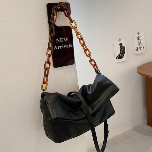 Summer Large 2021 Fashion Chain Womens Shoulder Bag Crossbody Folding Square Bag hand tote