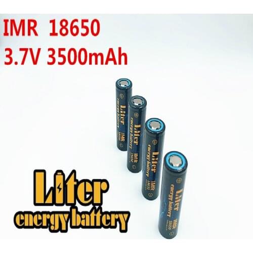 Liter energy battery IMR18650 3PCS 3500MAH 3.7V 4.8A 18650 Rechargeable battery use battery core for Flashlight