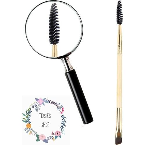 Tessie shop Double Ends Makeup Tools Bamboo Brushes Eyelash Lashes Blending Eye Brush Cosmetic Eyebrow Comb Make up