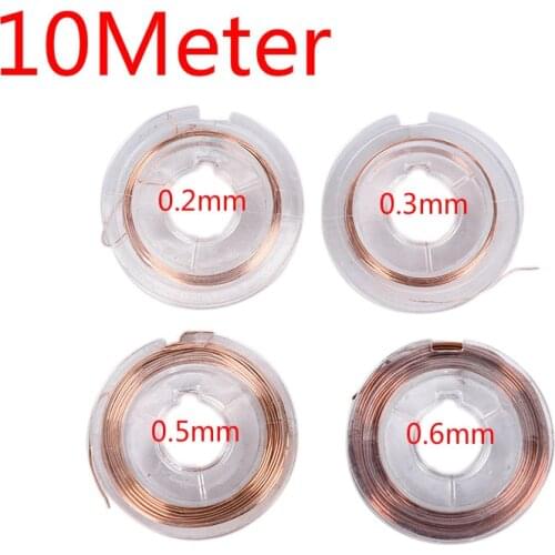 10Meter 0.2mm 0.3mm 0.5mm 0.6mm Magnet Wire Enameled Copper Wire Magnetic Coil Winding For Making Electromagnet Motor Model