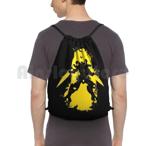 My Life For Auir Backpack Drawstring Bags Gym Bag Waterproof 2 2 Protoss Zerg Terran Zealot Yellow Sci Fi Cool Video
