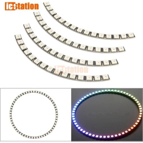 Ring Wall Clock 60 X Ultra Bright WS2812 5050 RGB LED Lamp Panel with Integrated Drivers
