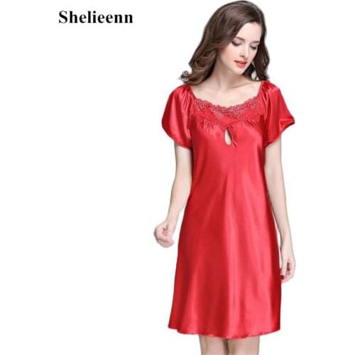 2021 Plus Size 4XL Women Nightgowns Satin Silk Nightwear Ice Silk Pyjama Womens Sleepwear Female Sexy Nightdress Home Clothing