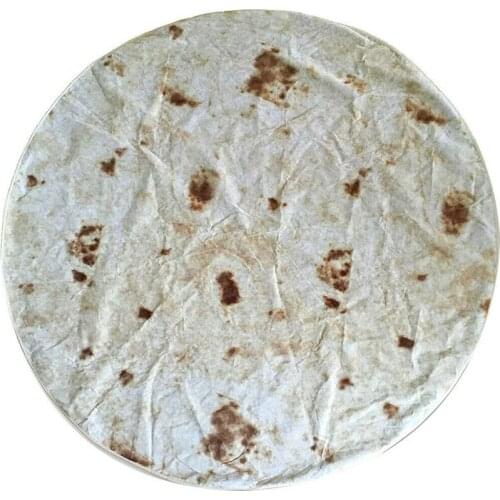 Super Soft Warm Flannel Burrito Blankets Round Shape Airplane Travel Throw Coral Fleece Tortilla Nap Wrap Blankets Dropshippin W