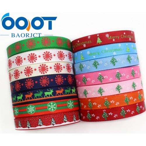 OOOT BAORJCT I-19713-26,10mm,10yards Christmas series Cartoon grosgrain ribbons,bow cap accessories and decorations,DIY material