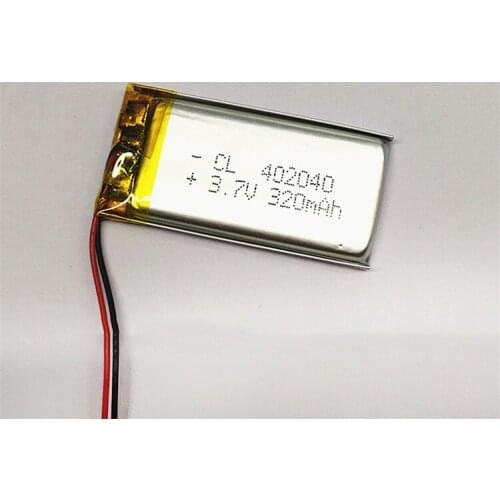 Dinto 1pc 402040 3.7V 320mAh Rechargeable Li-po Battery Polymer Lithium Batteries Cells for Toys MP3 MP4 Cell Phone GPS