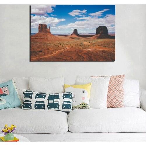 Valley Desert Landscape Wall Art Canvas Poster And Print Canvas Painting Oil Decorative Picture Living Room Home Decor Artwork