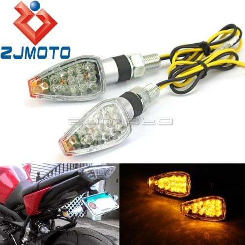 10mm Motorcycle Homologated Turn Signals Blinkers For Honda Yamaha Suzuki Kawasaki MT03 MT07 MT09 LED Amber Light Indicators