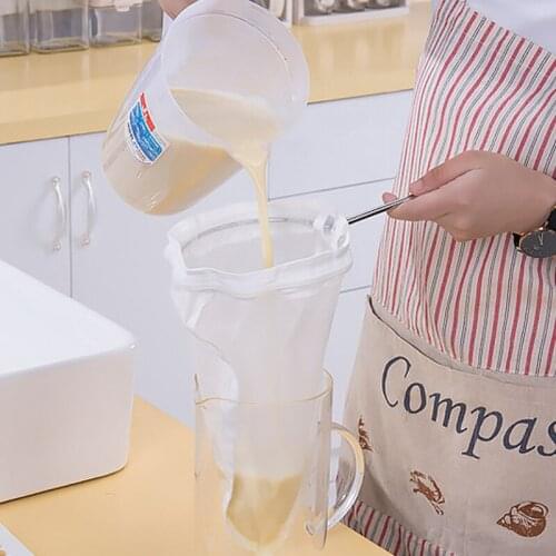 Practical Food Nut Milk Tea Fruit Juice Coffee Wine Nylon Mesh Net Strain Herb Liquid Filter Bag Kitchen Accessories
