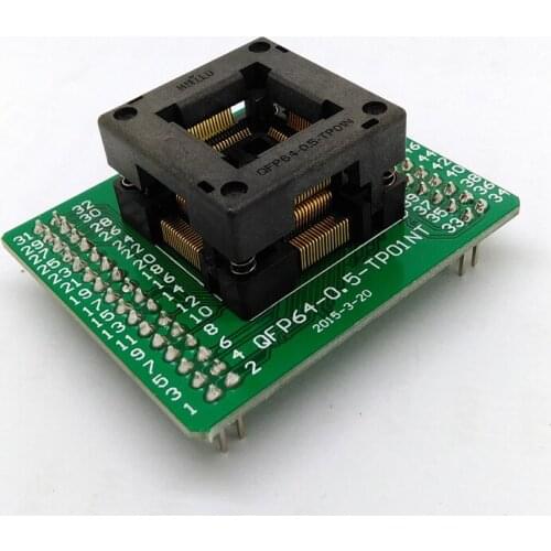 QFP64 Burn-in Socket 0.5 Spacing Press Program Socket Chip Testing Socket OTQ-64-0.5-01
