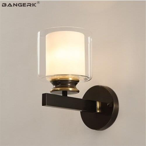 Nordic Design Luxury Bedside Wall Lamp Loft Decor Wall Light LED Modern Copper Glass Sconce Wall Lights Home Lighting Luminaire