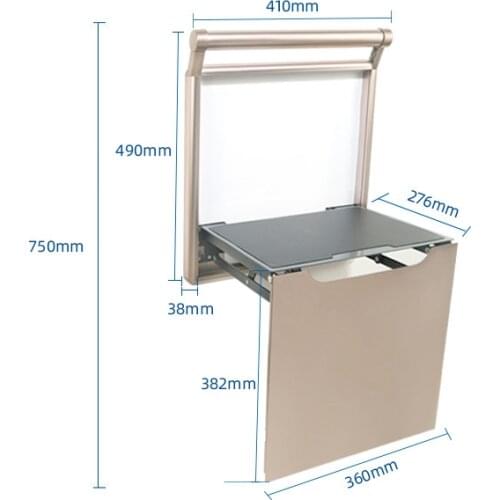 Hidden shoe changing stool wall folding stool shoe cabinet wall hanging porch chair bathroom wearing shoe stool aluminum alloy