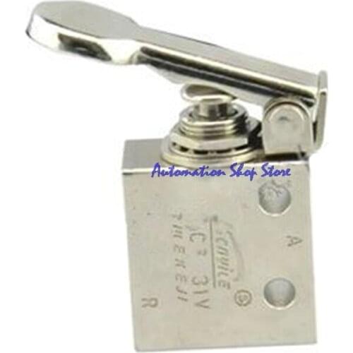 TAC2-31P Pneumatic 2 Position 3 Way Spring Return Lever Manual Air Valve