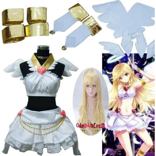 Panty & Stocking with Garterbelt Anime Panty Anarchy Stocking Angel Dress Uniform Cosplay Costume Custom Made Panty Anarchy wig