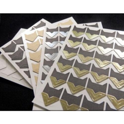 1Sheets / 24pcs DIY Vintage Corner Paper Stickers Paperweight Retro Viscose Photo Album Frame Scrapbooking Corner Stickers