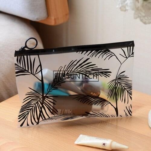 100pcs Coconut pineapple Waterproof PVC wash bag cute toilet bag self-sealed receptacle bag Wash Bag Cosmetic Bags 23x3x16cm