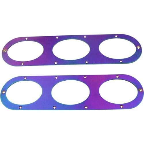 2pcs Universal Car Auto Rear Bumper Air Diversion Diffuser Panels Aluminum Alloy Exterior Part Rear Bumper Race Panels