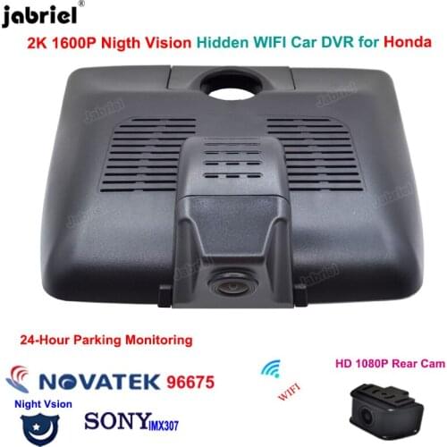 2K 1600P Night Vision 24H Wifi Car Dvr Dash Cam Cameras Dashcam Video Recorder For Honda Jazz GR9 For Honda Fit 2019 2020 2021