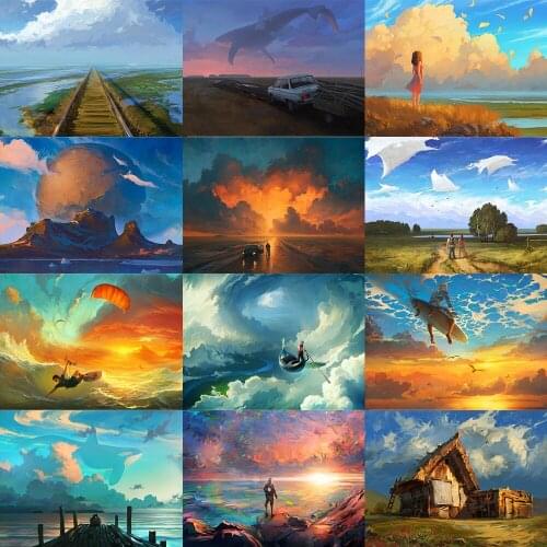 5D Diy Diamond Painting Kits Full Round With AB Drill Anime Cartoon Illustration Diamond Embroidery Mosaic Embroidery Home Decor