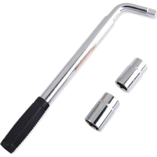 80%HOT 3Pcs Tire Wrench Adjustable Lengthened L-shaped Telescoping Lugs Spanner for Car Repair