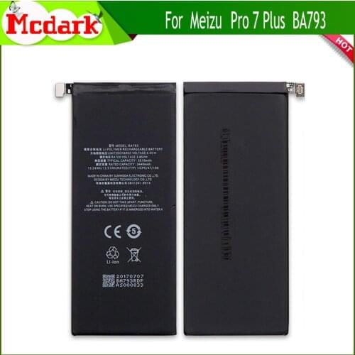 Mcdark For Meizu Pro 7 Plus BA793 Battery Replacement Large Capacity 3510mAh Bateria For Meizu Pro 7 Plus BA793 Smart Phone