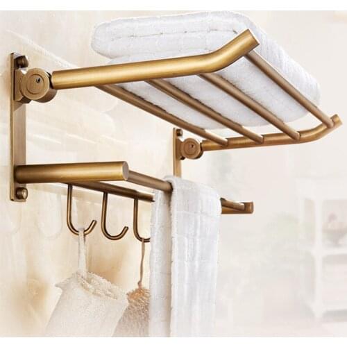 Bathroom Accessories Set Brushed Brass Antique Carved Bath Hardware Sets Towel Rack Paper holder Toilet Brush Holder Faucet