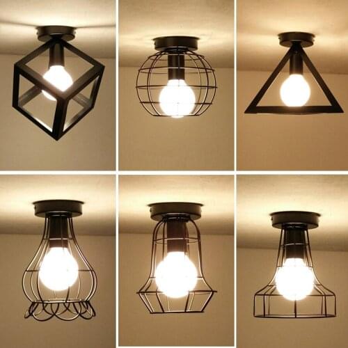 American Country Industrial Overhead Lights Nordic Corridor Balcony Creative Foyer Home Iron Lamps