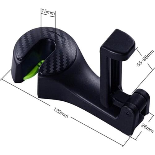 2in1 Auto Car Headrest Hooks Multi-function Seat back Hook Car Phone Mount Holder Fastener Seat Back Hanger Clips for Bag Phone