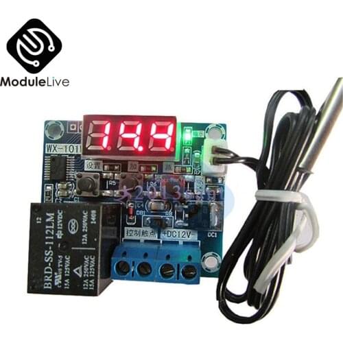 WX-101W Digital LED Temperature Thermostat Control Switch Board Digital Temperature Controller G2-005 Sensor -40-120C