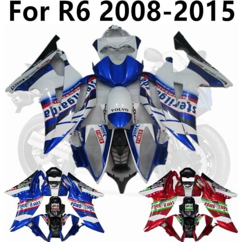 For YAMAHA R6 2008-2015 Full Fairing Kit Motorcycle Blue Letters YZF600 08-09-10-11-12-13-14-15 ABS Bodywork Cowling