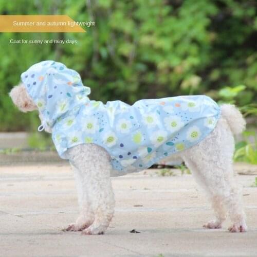 Dog Rain Coat Lightweight Pet Raincoat for Small Dogs Clothes Waterproof Puppy Rainwear Hooded Jacket Outdoor Dog Products