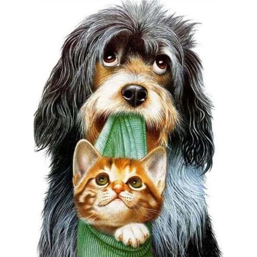 Dpspur Full Square/Round 5D Diy Diamond Painting Cross Stitch "Animal Dog" Diamond 3D Embroidery Mosaic Home Decor s11