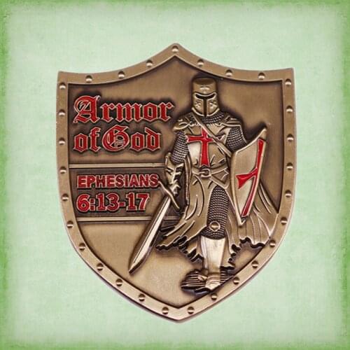 Ephesians Paul Shield Knight Templar Armor of God EPH 6:13-17 Christian Religious Challenge Coin