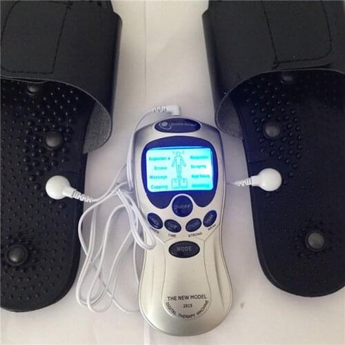 Electronic Pulse Foot Massage Pain Relif Health Herald Tens/Acupuncture/Digital Therapy Machine Body Massager With Slippers