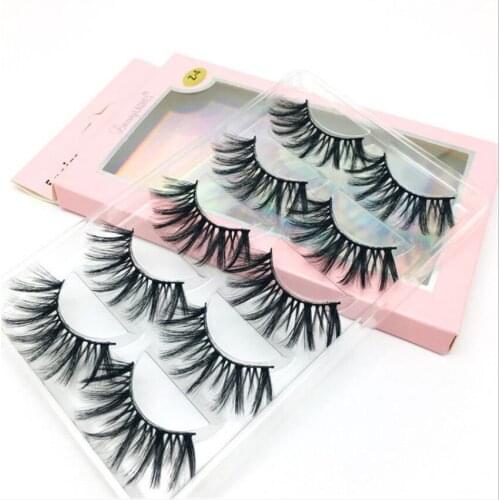 10 Pairs Faux Mink Eyelash Wholesale Eyelashes Natural Synthetic Hair Premium Silk 3d False Lashes Vendor