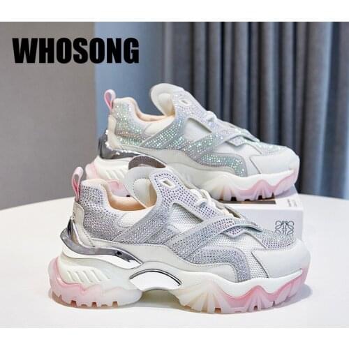 Women Chunky Sneakers Female Platform Casual Shoes Ladies Rhinestone Sport Sneakers Woman Brand Shoes Zapatos De Mujer Trainers