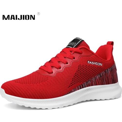 Lightweight Unisex Running Shoes Breathable Men Sneakers Knitted Mesh Women Walking Footwear Outdoor Sport Non Slip Durable
