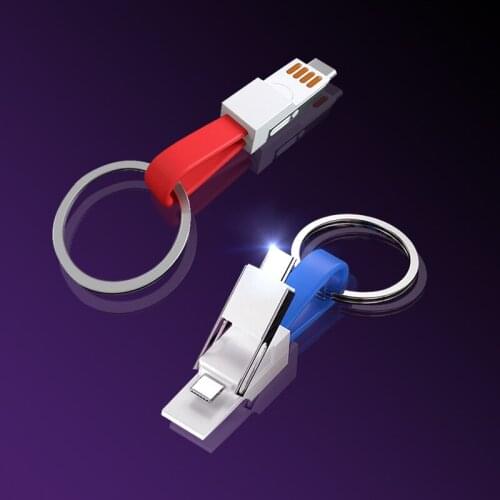 Mini keychain USB C Cable Universal Phone Charger Wire USB Type C 8 Pin Charging Data Cord For iPhone 12 Pro Max Xiaomi 11 Redmi