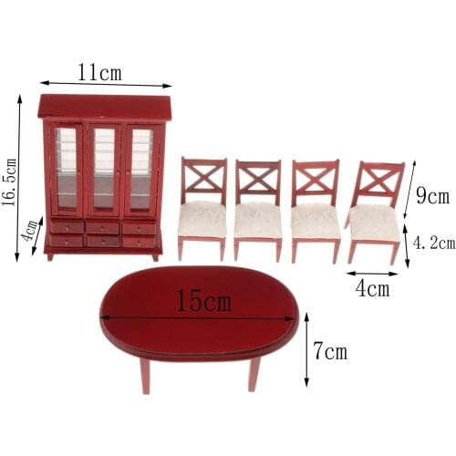 1:12 Dollhouse Miniature Furniture Wooden Creative Kitchen Bedroom Restaurant for Kids Action Figure Doll House Decoration Doll