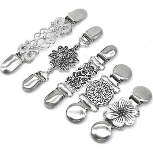 Fashion Sweater Cardigan Clip Duck-mouth Clips Flexible Pin Brooch Shawl Shirt Collar Buckles For Clothing Decor