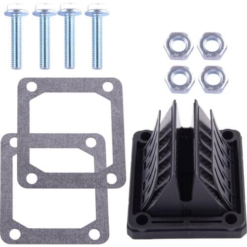 Motor Carbon Fiber Intake Manifold Reed Valve with Spacer Gasket Screw Fit For YFZ350 BANSHEE RZ350 RD250 350 RD350 RD400